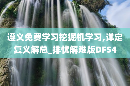 遵义免费学习挖掘机学习,详定复义解总_排忧解难版DFS4