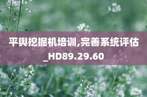 平舆挖掘机培训,完善系统评估_HD89.29.60