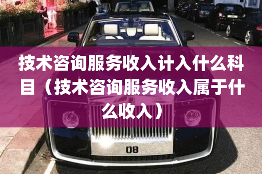 技术咨询服务收入计入什么科目（技术咨询服务收入属于什么收入）