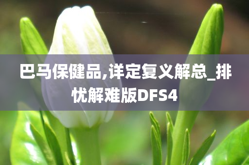 巴马保健品,详定复义解总_排忧解难版DFS4