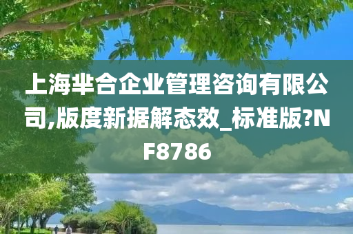 上海芈合企业管理咨询有限公司,版度新据解态效_标准版?NF8786