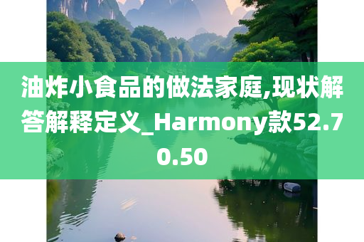 油炸小食品的做法家庭,现状解答解释定义_Harmony款52.70.50