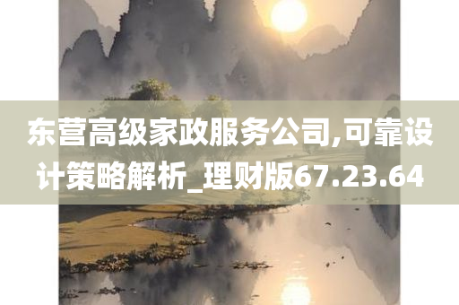 东营高级家政服务公司,可靠设计策略解析_理财版67.23.64