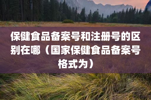 保健食品备案号和注册号的区别在哪（国家保健食品备案号格式为）