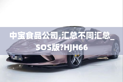 中宝食品公司,汇总不同汇总_SOS版?HJH66