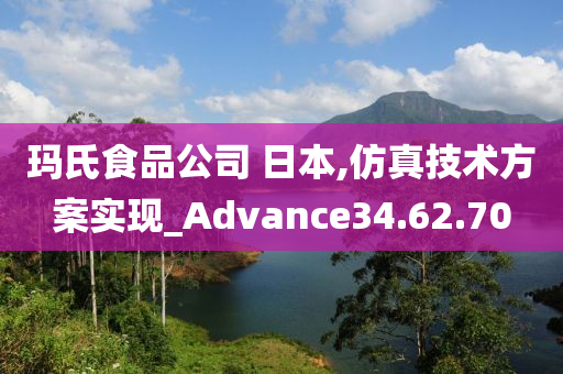 玛氏食品公司 日本,仿真技术方案实现_Advance34.62.70