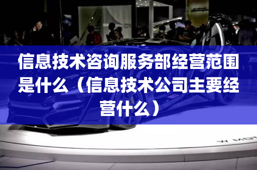 信息技术咨询服务部经营范围是什么（信息技术公司主要经营什么）