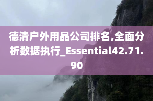 德清户外用品公司排名,全面分析数据执行_Essential42.71.90