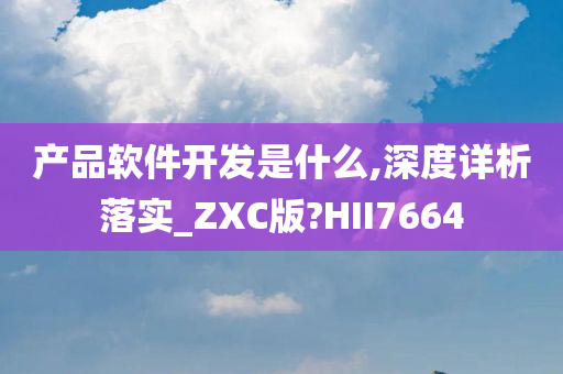 产品软件开发是什么,深度详析落实_ZXC版?HII7664