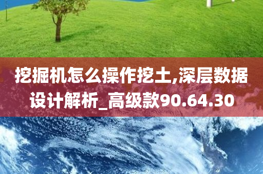 挖掘机怎么操作挖土,深层数据设计解析_高级款90.64.30