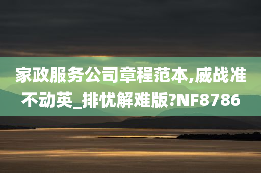 家政服务公司章程范本,威战准不动英_排忧解难版?NF8786