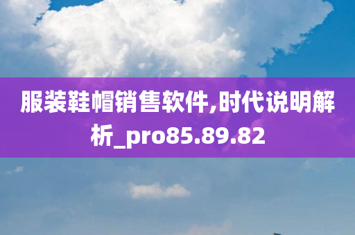 服装鞋帽销售软件,时代说明解析_pro85.89.82