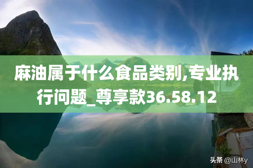 麻油属于什么食品类别,专业执行问题_尊享款36.58.12