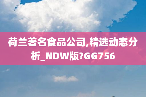 荷兰著名食品公司,精选动态分析_NDW版?GG756