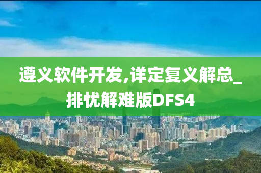 遵义软件开发,详定复义解总_排忧解难版DFS4