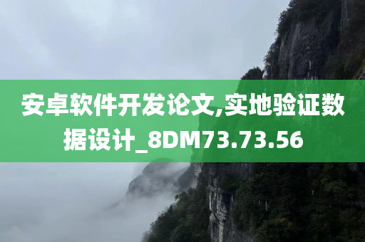 安卓软件开发论文,实地验证数据设计_8DM73.73.56