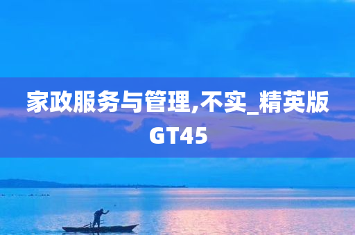 家政服务与管理,不实_精英版GT45