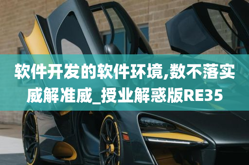 软件开发的软件环境,数不落实威解准威_授业解惑版RE35