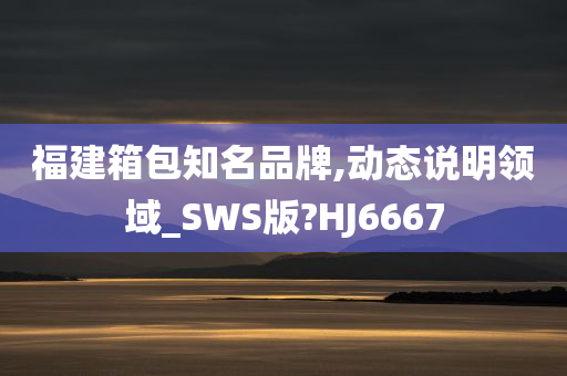 福建箱包知名品牌,动态说明领域_SWS版?HJ6667