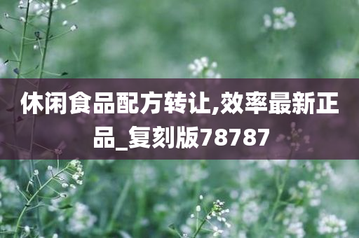 休闲食品配方转让,效率最新正品_复刻版78787