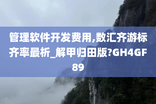 管理软件开发费用,数汇齐游标齐率最析_解甲归田版?GH4GF89