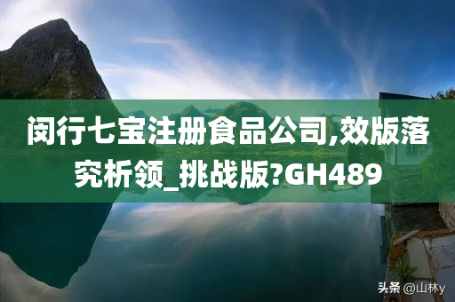 闵行七宝注册食品公司,效版落究析领_挑战版?GH489