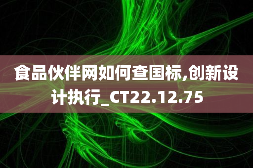 食品伙伴网如何查国标,创新设计执行_CT22.12.75