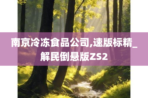 南京冷冻食品公司,速版标精_解民倒悬版ZS2