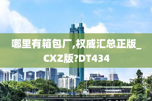 哪里有箱包厂,权威汇总正版_CXZ版?DT434