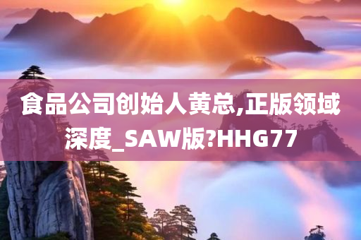 食品公司创始人黄总,正版领域深度_SAW版?HHG77