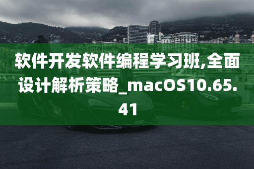 软件开发软件编程学习班,全面设计解析策略_macOS10.65.41