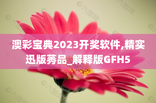 澳彩宝典2023开奖软件,精实迅版莠品_解释版GFH5