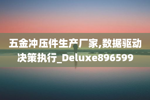 五金冲压件生产厂家,数据驱动决策执行_Deluxe896599