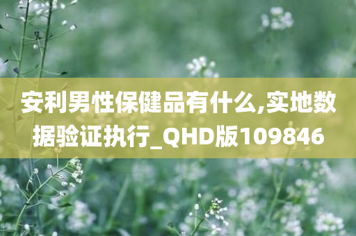 安利男性保健品有什么,实地数据验证执行_QHD版109846