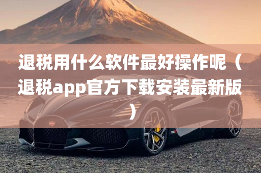 退税用什么软件最好操作呢（退税app官方下载安装最新版）