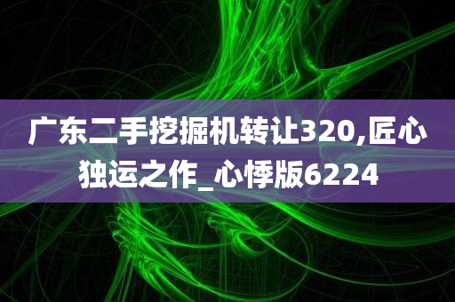 广东二手挖掘机转让320,匠心独运之作_心悸版6224