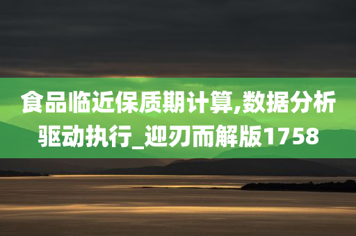 食品临近保质期计算,数据分析驱动执行_迎刃而解版1758