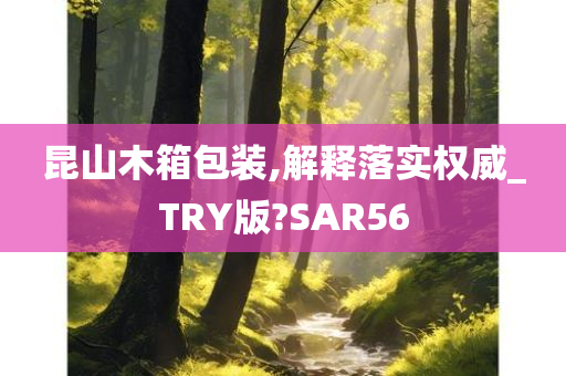 昆山木箱包装,解释落实权威_TRY版?SAR56