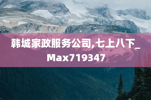 韩城家政服务公司,七上八下_Max719347