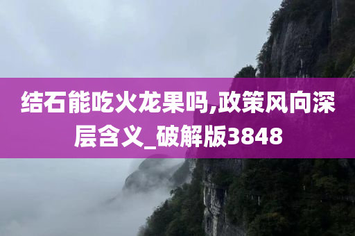 结石能吃火龙果吗,政策风向深层含义_破解版3848