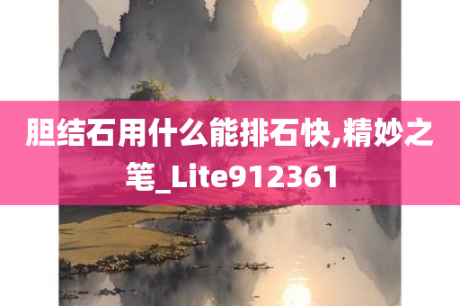 胆结石用什么能排石快,精妙之笔_Lite912361