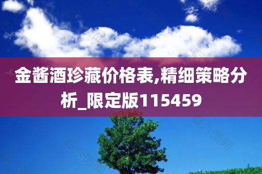 金酱酒珍藏价格表,精细策略分析_限定版115459