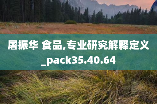 屠振华 食品,专业研究解释定义_pack35.40.64