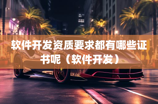 软件开发资质要求都有哪些证书呢（软件开发）