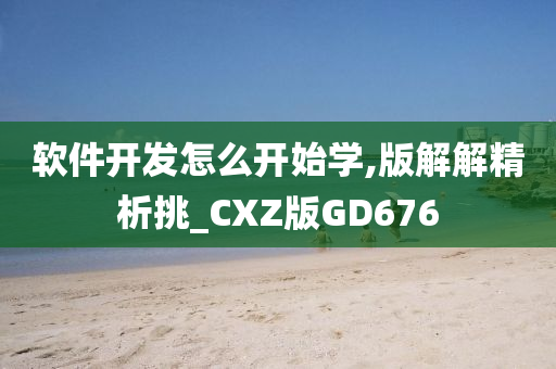 软件开发怎么开始学,版解解精析挑_CXZ版GD676