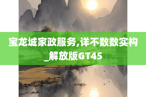 宝龙城家政服务,详不数数实构_解放版GT45