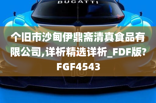 个旧市沙甸伊鼎斋清真食品有限公司,详析精选详析_FDF版?FGF4543