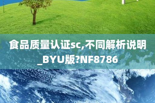 食品质量认证sc,不同解析说明_BYU版?NF8786