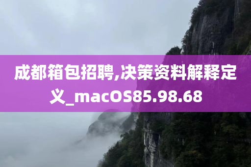 成都箱包招聘,决策资料解释定义_macOS85.98.68