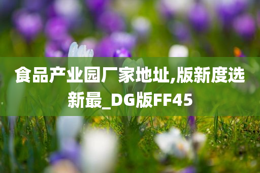 食品产业园厂家地址,版新度选新最_DG版FF45